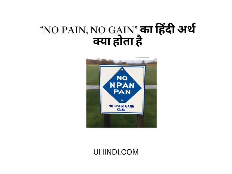 “No Pain, No Gain” का हिंदी अर्थ क्या होता है